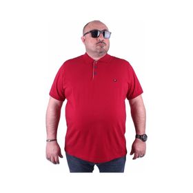 Moc Grande 23403 Klasik Büyük Beden Bordo Erkek T-shirt