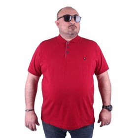 Moc Grande 23403 Klasik Büyük Beden Bordo Erkek T-shirt