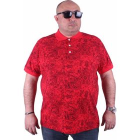 Moc Grande 23410 Büyük Beden Basic Kırmızı Erkek T-shirt