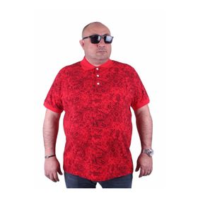 Moc Grande 23410 Büyük Beden Basic Kırmızı Erkek T-shirt