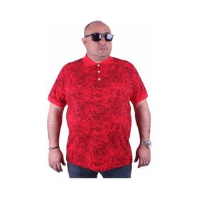 Moc Grande 23410 Büyük Beden Basic Kırmızı Erkek T-shirt