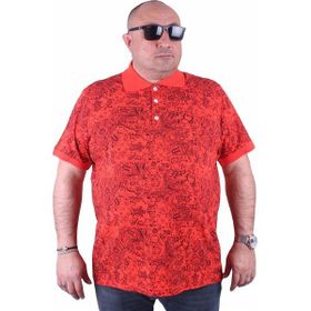 Moc Grande 23410 Büyük Beden Basic Nar Çiçeği Erkek T-shirt