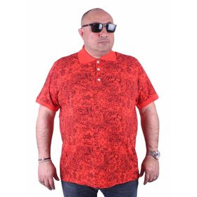 Moc Grande 23410 Büyük Beden Basic Nar Çiçeği Erkek T-shirt