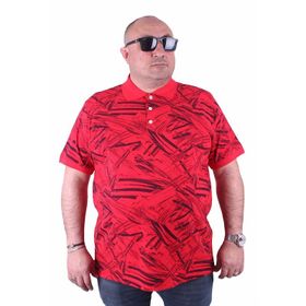 Moc Grande 23411 Büyük Beden Basic Kırmızı Erkek T-shirt