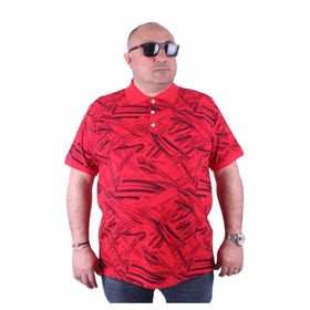 Moc Grande 23411 Büyük Beden Kırmızı Erkek T-shirt