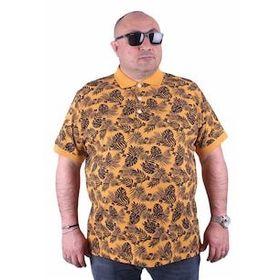 Moc Grande 23412 Büyük Beden Basic Hardal Erkek T-shirt