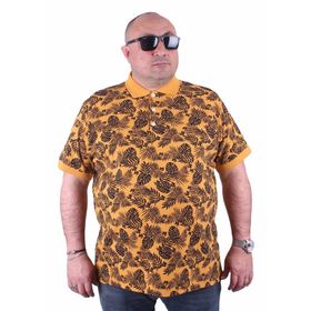 Moc Grande 23412 Büyük Beden Basic Hardal Erkek T-shirt
