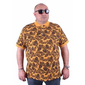 Moc Grande 23412 Büyük Beden Basic Hardal Erkek T-shirt