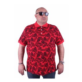 Moc Grande 23412 Büyük Beden Basic Kırmızı Erkek T-shirt