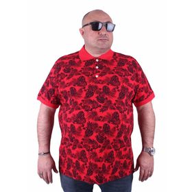 Moc Grande 23412 Büyük Beden Basic Kırmızı Erkek T-shirt
