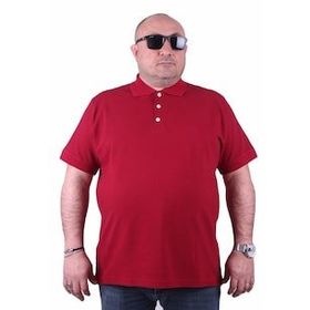 Moc Grande 23413 Büyük Beden Bordo Erkek T-shirt