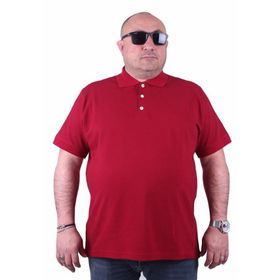 Moc Grande 23413 Büyük Beden Bordo Erkek T-shirt