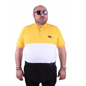 Moc Grande 23414 Büyük Beden Basic Sarı Erkek T-shirt