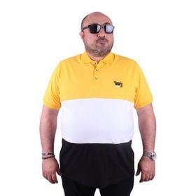 Moc Grande 23414 Büyük Beden Basic Sarı Erkek T-shirt