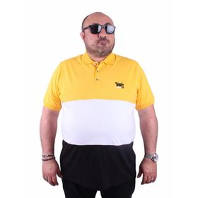 Moc Grande 23414 Büyük Beden Basic Sarı Erkek T-shirt