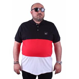 Moc Grande 23414 Büyük Beden Basic Siyah Erkek T-shirt
