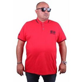 Moc Grande 23417 Büyük Beden Basic Kırmızı Erkek T-shirt