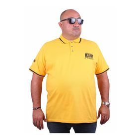 Moc Grande 23417 Büyük Beden Basic Sarı Erkek T-shirt