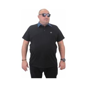 Moc Grande 23420 Büyük Beden Basic Siyah Erkek T-shirt