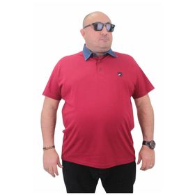 Moc Grande 23420 Büyük Beden Bordo Erkek T-shirt