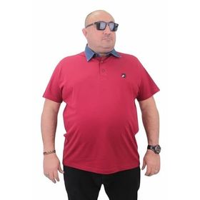 Moc Grande 23420 Büyük Beden Bordo Erkek T-shirt