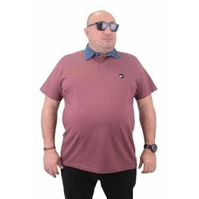 Moc Grande 23420 Büyük Beden Eflatun Erkek T-shirt