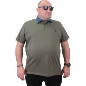 Moc Grande 23420 Büyük Beden Haki Erkek T-shirt