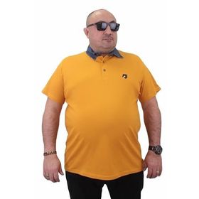 Moc Grande 23420 Büyük Beden Hardal Erkek T-shirt