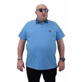 Moc Grande 23420 Büyük Beden Mavi Erkek T-shirt