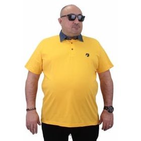Moc Grande 23420 Büyük Beden Sarı Erkek T-shirt