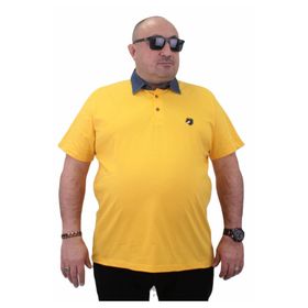 Moc Grande 23420 Büyük Beden Sarı Erkek T-shirt