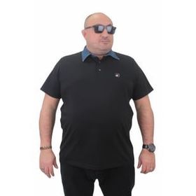 Moc Grande 23420 Büyük Beden Siyah Erkek T-shirt