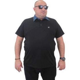 Moc Grande 23420 Büyük Beden Siyah Erkek T-shirt