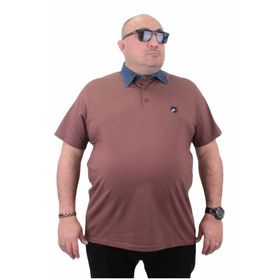Moc Grande 23420 Büyük Beden Taba Erkek T-shirt