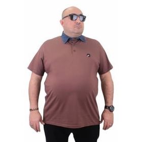 Moc Grande 23420 Büyük Beden Taba Erkek T-shirt