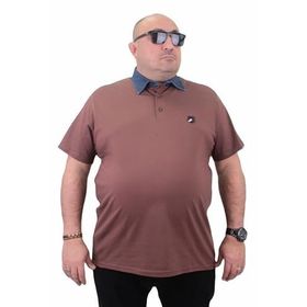 Moc Grande 23420 Büyük Beden Taba Erkek T-shirt