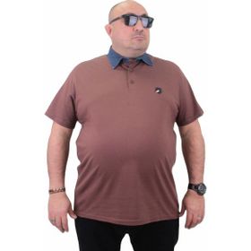 Moc Grande 23420 Büyük Beden Taba Erkek T-shirt