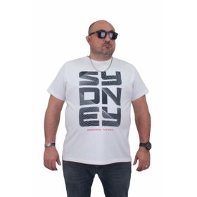 Moc Grande 2357507042 Büyük Beden Basic Beyaz Erkek T-shirt