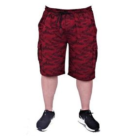 Moc Grande 23612 Honeycomb Camouflage Bordo Erkek Şort