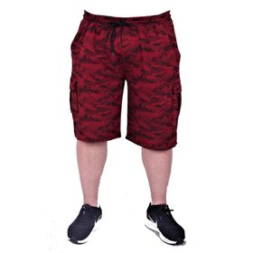 Moc Grande 23612 Honeycomb Camouflage Bordo Erkek Şort