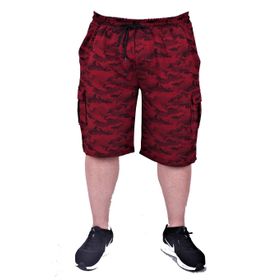 Moc Grande 23612 Honeycomb Camouflage Bordo Erkek Şort