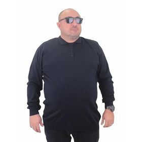 Moc Grande 23700 Lacivert Polo Yaka Düğmeli Triko Erkek Kazak