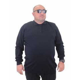 Moc Grande 23700 Lacivert Polo Yaka Düğmeli Triko Erkek Kazak