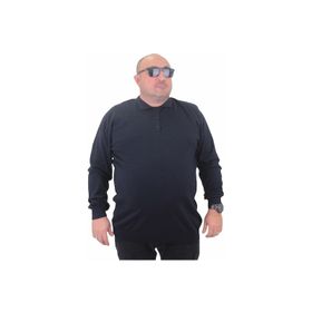Moc Grande 23700 Lacivert Polo Yaka Düğmeli Triko Erkek Kazak