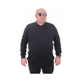 Moc Grande 23700 Siyah Polo Yaka Düğmeli Triko Erkek Kazak