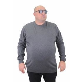 Moc Grande 23750 Antrasit Basic Sıfır Yaka Triko Erkek Kazak