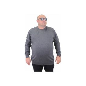 Moc Grande 23750 Antrasit Basic Sıfır Yaka Triko Erkek Kazak