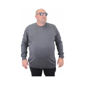 Moc Grande 23750 Antrasit Basic Sıfır Yaka Triko Erkek Kazak