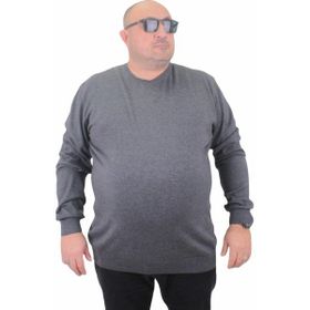 Moc Grande 23750 Antrasit Basic Sıfır Yaka Triko Erkek Kazak