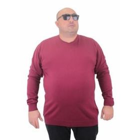 Moc Grande 23750 Bordo Basic Sıfır Yaka Triko Erkek Kazak